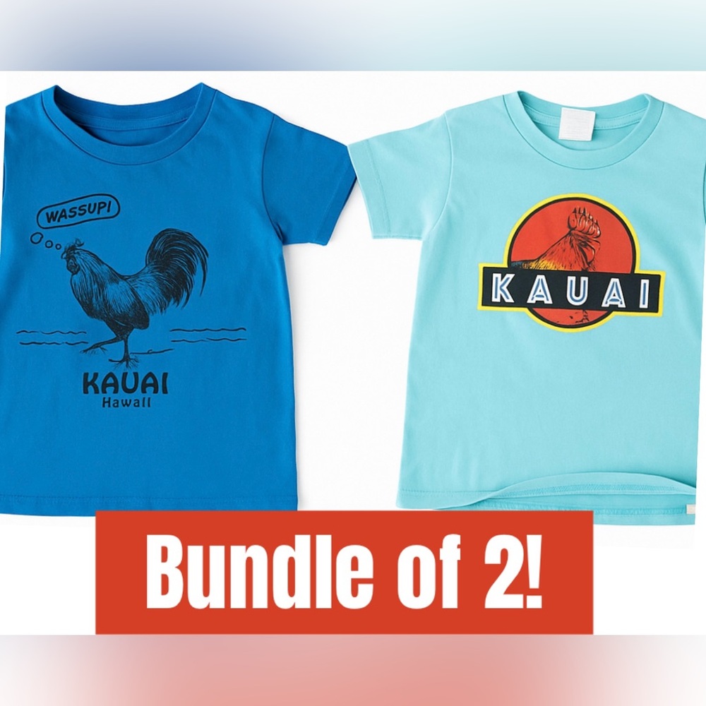 Kauai TShirts. Youth XS. Blue.